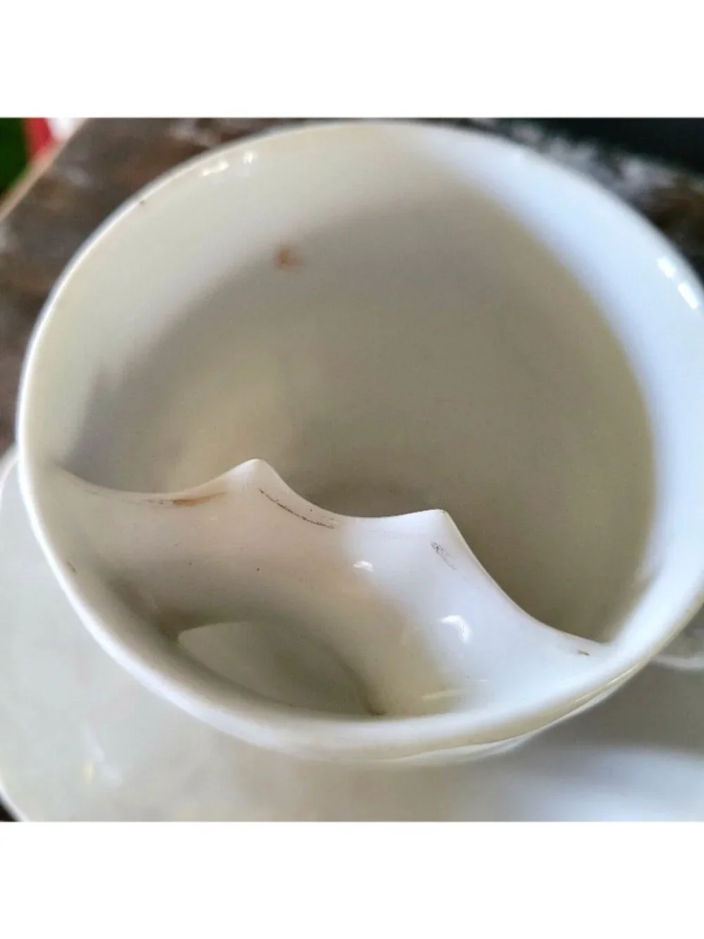 Antique Mustache Cup and Saucer 